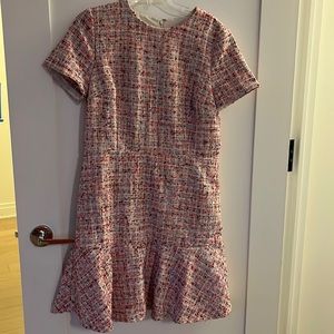 Ann Taylor Multicolored Tweed Flounce Dress